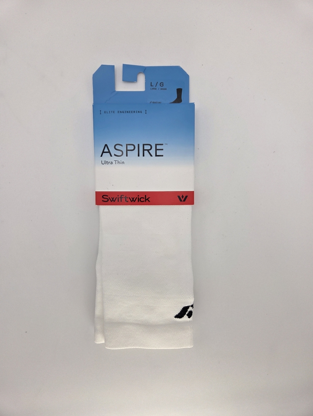 Swiftwick Aspire Ultra Thin Socks in White Large